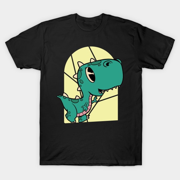 Dino Girl I Kids I Children Dinosaur T-Shirt by Shirtjaeger